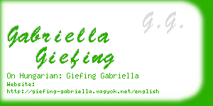 gabriella giefing business card